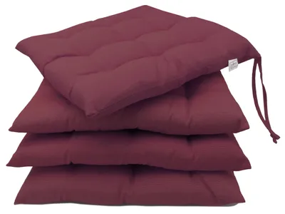 Produktbild von 4er Set Sitzkissen, 55% Baumwolle 45% Polyester, 40x40 cm, pflaume