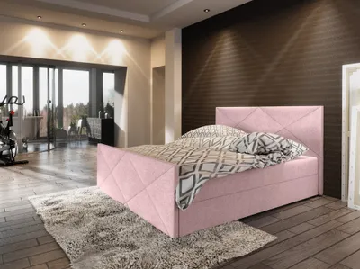 Obrázok produktu pre Boxspringová manželská posteľ VASILISA 4 - 160x200, ružová