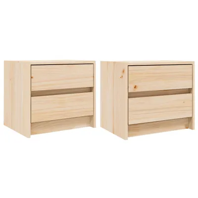 Produktbild von Nachttische 2 Stk. 40x31x35,5 cm Massivholz Kiefer