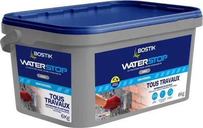 Zdjęcie produktu dla Membrana uszczelniająca BOSTIK Waterstop, do naprawy przecieków, 6 kg, szara, technologia MS Polimer