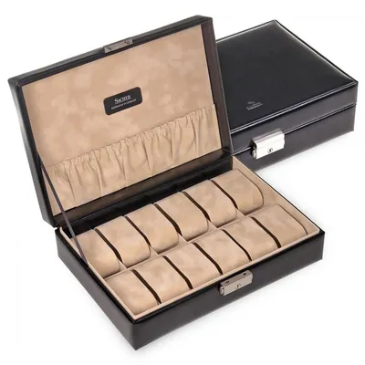 Produktbild von 2019.010443 - Uhrenetui für 12 Uhren new classic schwarz Leder