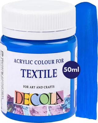 Immagine prodotto di Decola - Tintura tessile blu classico 50ml | Tinture tessili altamente pigmentate e lavabili in lavatrice | Prodotto da Neva Palette..