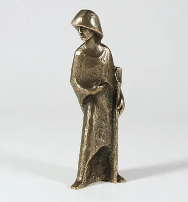 Produktbild von Hirte mit Schaufel 20 cm Bronze, Krippenfigur