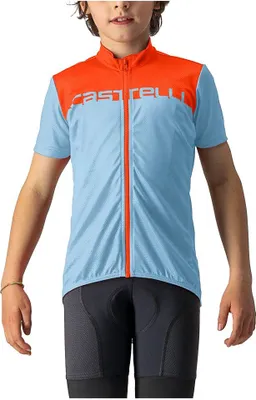 Produktbild von CASTELLI Kurzarm Fahrradtrikot - NEO PROLOGO - Hellblau/Orange 10Y