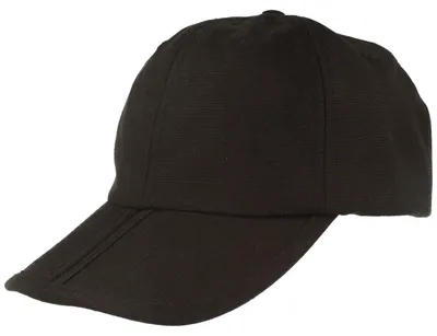 Klappbare Baseball-Cap UV-Schutz 80 und Knickschirm von Hut-Breiter in schwarz