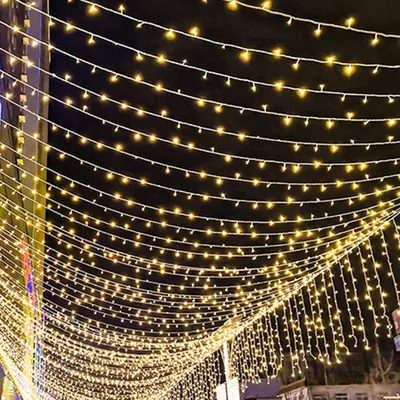 Zdjęcie produktu dla SWANEW 100M 500 lampek choinkowych LED ciepły biały 8 trybów oświetlenia party garden indoor outdoor decoration Christmas lights IP44