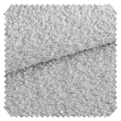 Productafbeelding van novely® CENTRO Bouclé meubelstof, heerlijk zacht, volumineus, waterafstotend, bekledingsstof | Per meter | 1 meter - Kleur: 02 Lichtgrijs