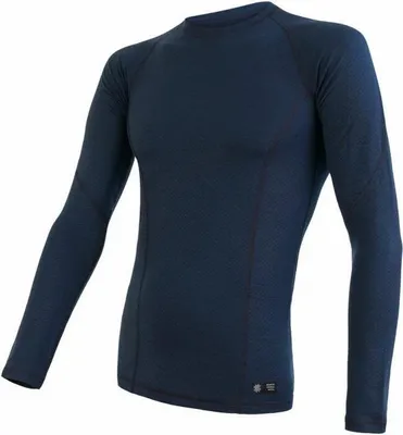 Produktbild von Sensor Merino DF T-Shirt – Herren langärmelig dunkelblau größe M 19200030-01