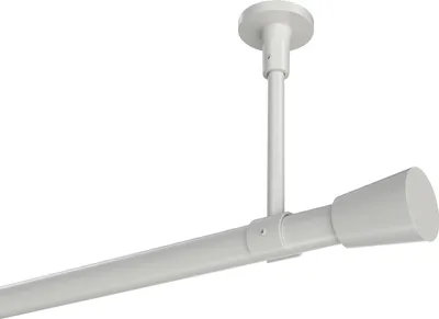 Produktbild von Interdeco Gardinenstange / Vorhangstange Weiß, Typ Sonette Sitra (Konus) ohne Ringe, Deckenmontage, 20 mm Ø 1-läufig, 120 cm