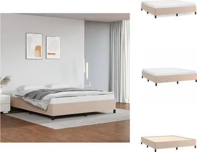 Produktbild von vidaXL Bettgestell Cappuccino-Braun 160x200 cm Kunstleder -  Betten & Bettgestelle