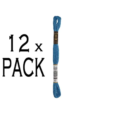 Produktbild von 12x Anchor Sticktwist 8m, lagune, Baumwolle, Farbe 169, 6-fädig, VPE