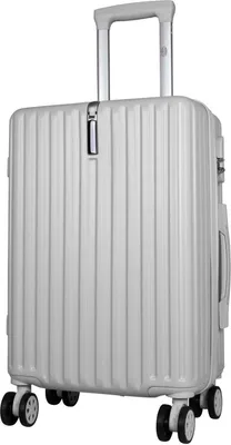 Produktbild von Kleiner Handgepäck Reisekoffer Portofino 40 L Hartschale Trolley silber