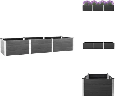 Obrázok produktu pre vidaXL Zvýšený záhon sivý 300x100x54 cm WPC - Kvetináče a sadenice