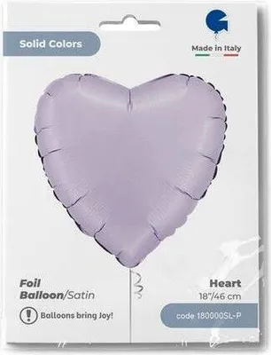Zdjęcie produktu dla Balon Foliowy - Satynowe liliowe serce 46 cm,  Grabo