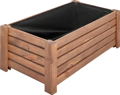 Obrázok produktu pre KOTARBAU® Kvetináč 60x33x25 cm Kvetináč s textíliou Veľký vonkajší kvetináč na balkón Ochrana pred zrakmi Kvetináče Kvetináče z borovicového dreva Hnedý