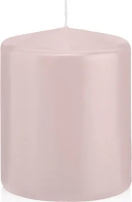 Produktbild von 8 Stumpen Kerzen Rose 10 x 7,8 cm (H x D) deutsche Marken Kerzen aus 100% Paraffin Wachs in er RAL Kerzen Qualität