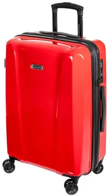 Produktbild von Rote Koffer 65 cm, mittelgroßer Hartschalenkoffer Trolley Cavalet Bowatex