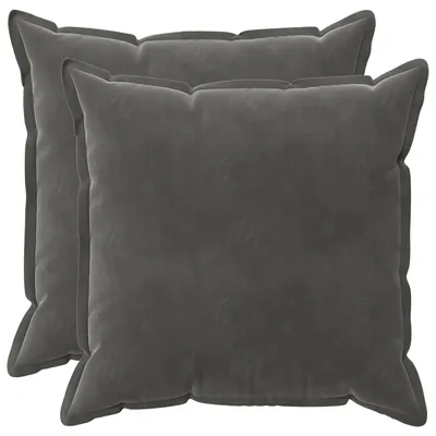 Produktbild von vidaXL Kissen mit Kissen HOUTEN 2 Stk. Dunkelgrau Samt