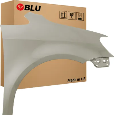 Zdjęcie produktu dla BLU Błotnik pasujący do VW Volkswagen Touran 1T3 LR7L Prawy Srebrny SilverLeaf | 2010-2015 | Przedni Przód | Lakierowany | Gotowy do montażu  | Stal
