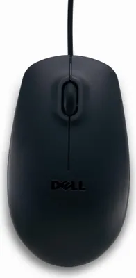 Immagine prodotto di Dell - Mouse - per destri e mancini - ottico - 3 pulsanti - cablato - USB - nero opaco (570-11147)