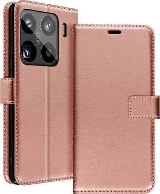 Produktbild von Mayaxess, Brieftaschenhülle für Xiaomi 15 Pro mit Handschlaufe, Champagnerrosa