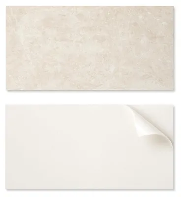 Produktbild von Montagefertige Vinylplatte mit Dekordruck, 100 x 50 cm, Natursteinoptik