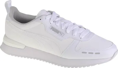 A white Puma R78 SL Runner Uni Sneaker is shown from the side against a white background.