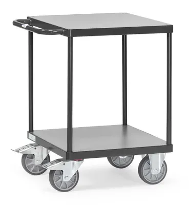 Produktbild von Fetra Tischwagen LxB 600 x 600 mm 500 kg 2 Böden, Griff waagerecht - Grey Edition