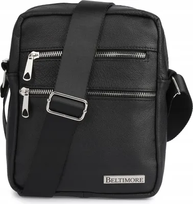 Immagine prodotto di Borsa a tracolla Beltimore nera in pelle di alta qualità per uomo