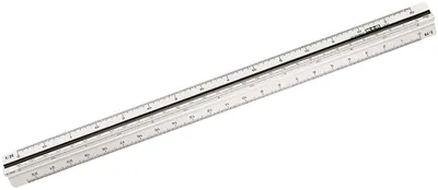 Produktbild von Möbius+Ruppert 716370010, Maßstabslineal, Kunststoff, Polystyrol, Schwarz, Rot, Weiß, 300 mm, 1 Stück(e)