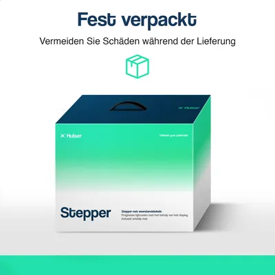 Produktbild von Hulser Stepper mit display - Einstellbarer Widerstand - Mit Widerstandsbändern - Fitnessgeräte für Zuhause - Für Kardio- und Krafttraining