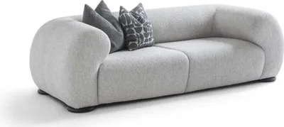 Produktbild von Elegantes graues Stoffsofa für Wohnzimmer im modernen Stil