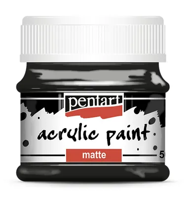 Produktbild von PENTART Acrylfarbe, matt, 50 ml, SCHWARZ