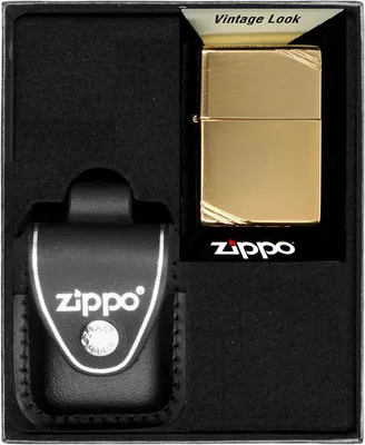 Produktbild von ZIPPO Feuerzeug Set VINTAGE MESSING HOCHPOLITUR Geschenk Nr. 3