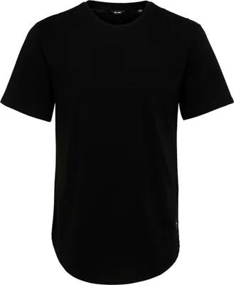 Produktbild von ONLY & SONS Langes Rundhals T-Shirt Kurzarm Shirt ONSMATT Einfarbig Basic Baumwolle Größe: XS