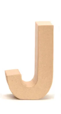 Produktbild von Glorex Papp-Buchstabe J 17,5 x 5,5 cm