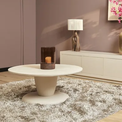 Produktbild von Couchtisch Mabel aus massivem Mangoholz, sandfarben, quadratisch, 91x91x38 cm