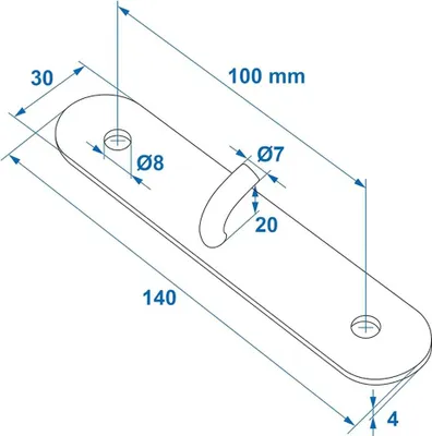 Produktbild von Riegel für Anhängerverriegelung rund