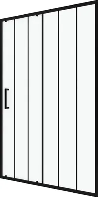 Image de Porte de douche 120x200 cm - Verre sérigraphié - Profilé Noir - CRUSHX
