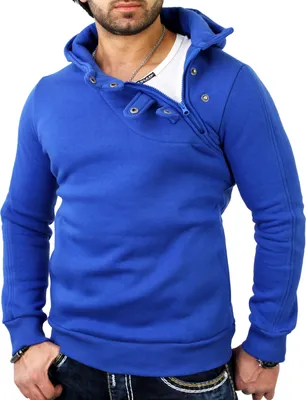 Produktbild von Reslad Herren-Pullover Kapuzen-Pullover Glendale RS-1030 Blau S