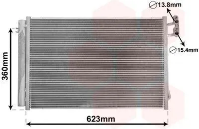 Immagine prodotto di VAN WEZEL 06005295 Condensatore climatizzatore Condensatore climatizzatore per BMW 3 Touring (E91) + essiccatore