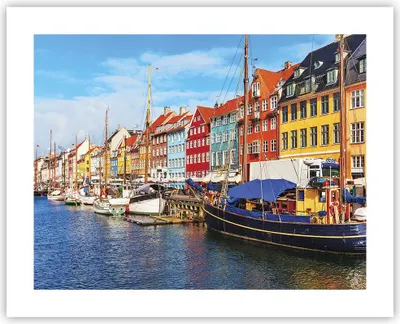 Produktbild von Poster - Poster ohne Rahmen - Kopenhagen Nahavn Schiffe - 50x40 cm - Wand Bild - Wanddeko - Wandbilder - Kunstposter - Wandposter - Bilder - Kunstdruck - Wanddekoration - Wandbild - P2XAA50x40-4205