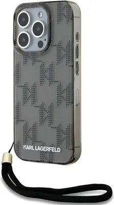 Obrázek produktu pro Etui Karl Lagerfeld Iml Mono Kl Pattern & Cord Na Iphone 15 Pro - Černé
