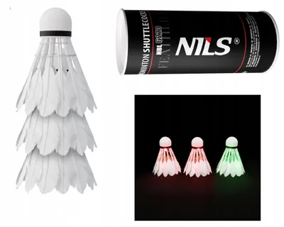 Produktbild von Nils NBL6223 Leuchtende LED Badminton Federbälle 3er Set