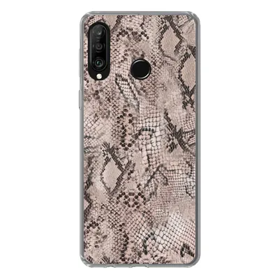 Produktbild von MuchoWow® Handyhülle Schutzhülle Hülle für Huawei P30 Lite Tiermuster - Grau - Schwarz Silikon Softcase Handy Hülle - Handyhülle