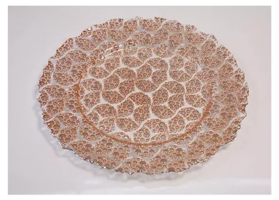 Produktbild von Platzteller aus Glas, 11 Designs, 5 Farben, für Hochzeiten, Veranstaltungen, Dekorationen, Weihnachten, Abendessen