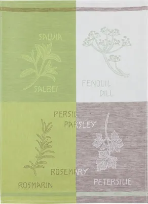 Produktbild von Kracht 3er Pack Halbleinen Geschirrtücher Küchenkräuter 50x70 cm
