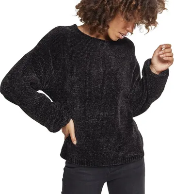 Image de Pull pour femme Urban Classics Ladies Oversize Chenille Sweater noir - 5XL