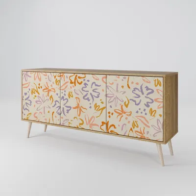 Immagine prodotto di Spacerebels cassettiera a 3 ante - credenza cassettiera - credenza alta - mobile armadio - soggiorno camera da letto - 57,5×164,5×42 (HxLxP)