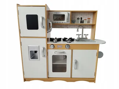 Immagine prodotto di Ekspand | Cucina in legno XXL - 82/85/26,5 cm - Illuminazione a LED - 14 kg - Accessori in omaggio